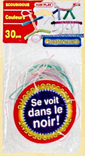 Scoubidou Kit 30 fils fluorescents 80 cm, Enfant et Adulte, Non pliant