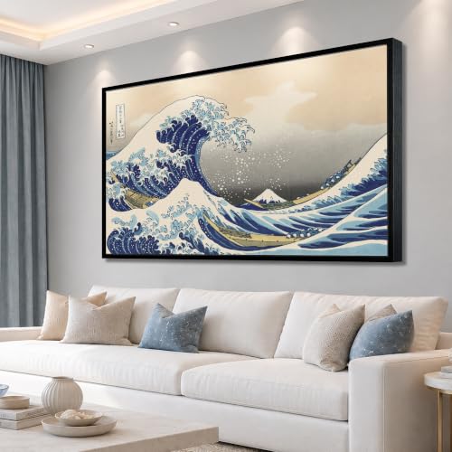 The Great Wave Framed Canvas Print