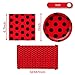 Ladybug Party Tableware Sets,20 Plates and 20 Napkins and Tablecloth87 '' x 52 '',Ladybug Theme Party Decorate Supplies