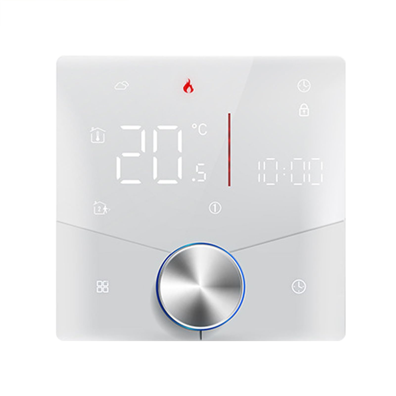 Inteligentny Termostat WiFi Termostat Grzewczy Cyfrowy z Akrylowym Dotykowym Wyświetlaczem LCD Od 41 do 95 Fahrenheita Programowalny Tygodniowy Regulator Temperatury dla Domowego Biura
