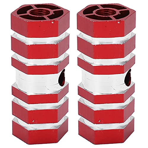 VBESTLIFE 2 Footrest Pegs,Aluminum Alloy Non-Slip Rear Rear Stunt Pegs for Mountain Bikes BMX(Red)