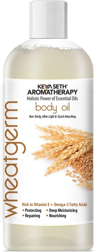 Image of KEYA SETH AROMATHERAPY Wheatgerm Body Oil - Protecting, Deep Moisturizing, Repairing, Nourishing; Non-Sticky, Quick-Absorbing 400ml