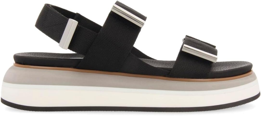 GIOSEPPO Benay sportsandalen voor dames, beige met sleehak, Zwart, 38 EU