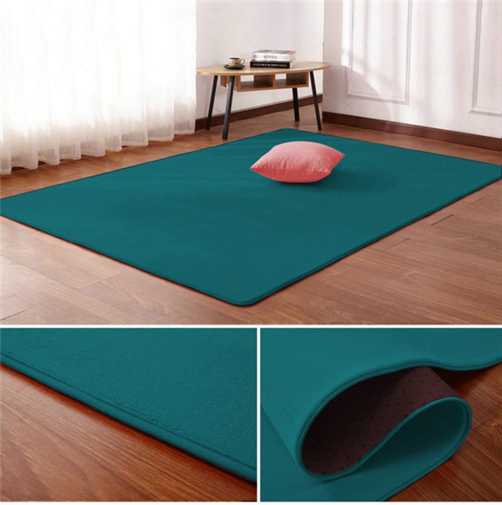 Coussin de sol rectangulaire en velours corail pour réchauffer un carrelage froid