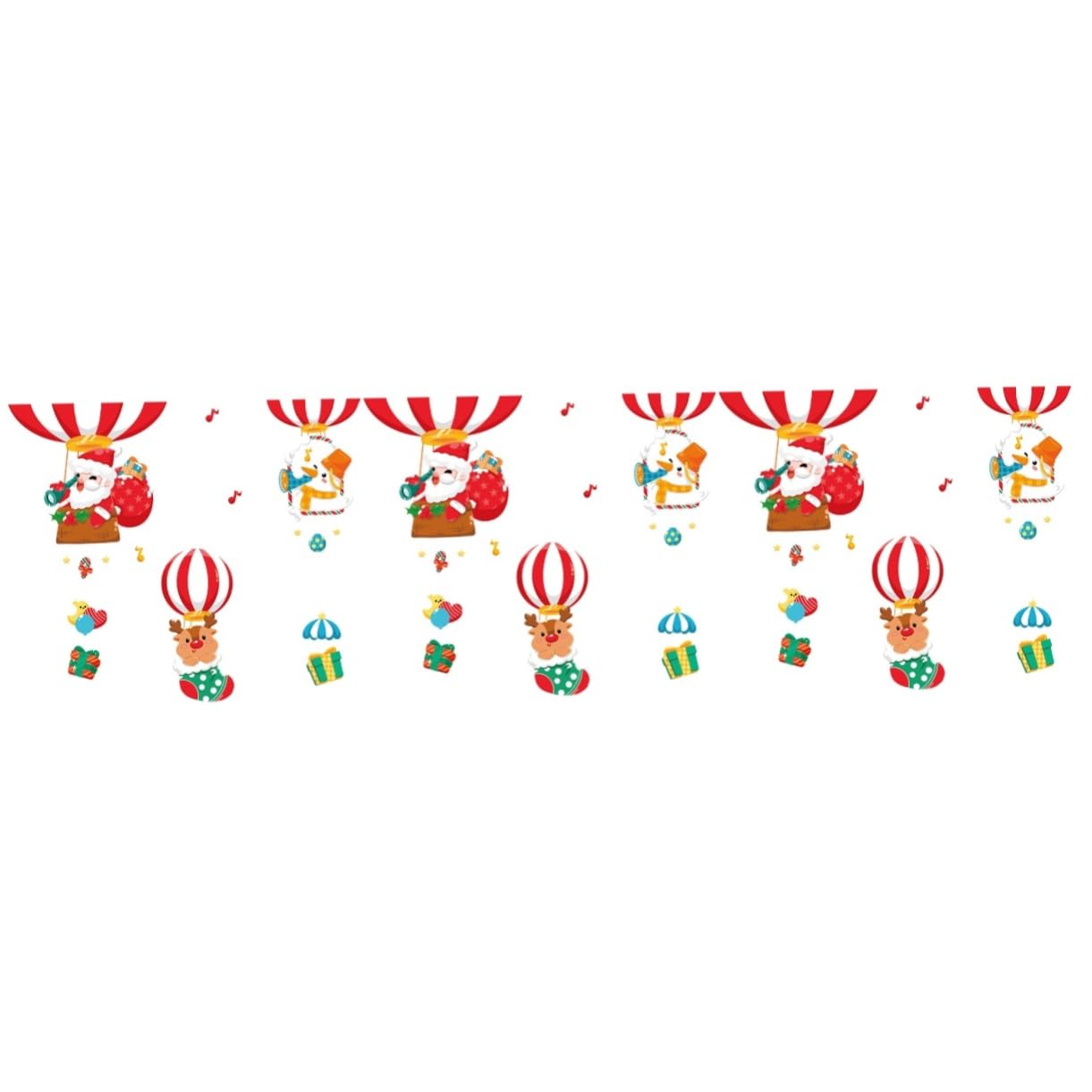 Cabilock 3 Sätze Aufkleber Baum Fenster Santa Weihnachten Pvc 2 Stück * 3