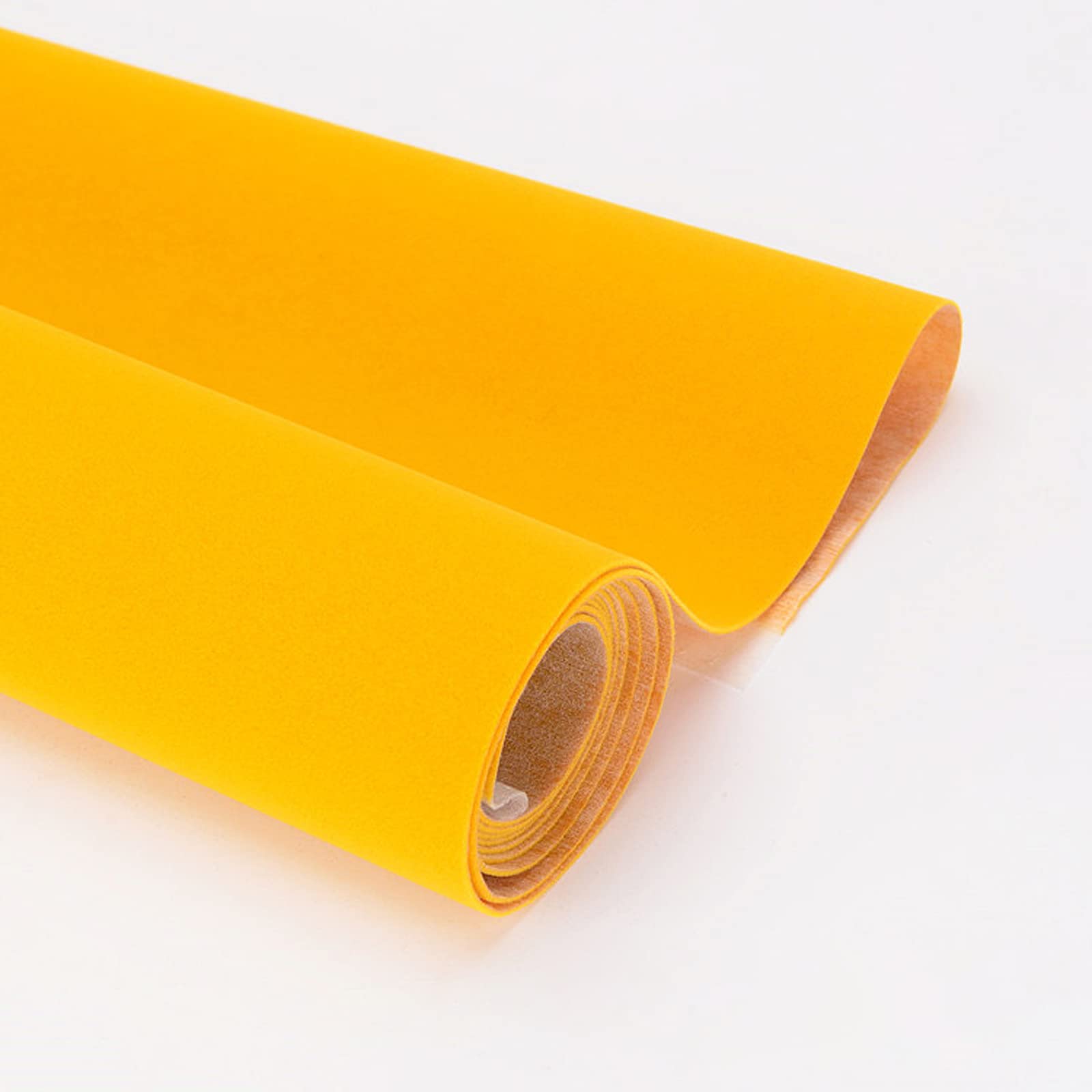 Samoprzylepna aksamitna wyściółka aksamitna, Samoprzylepna tkanina aksamitna flokowana, szerokość 1,48 m, wielokolorowa, wiele rozmiarów(Giallo,1.48 * 2m)