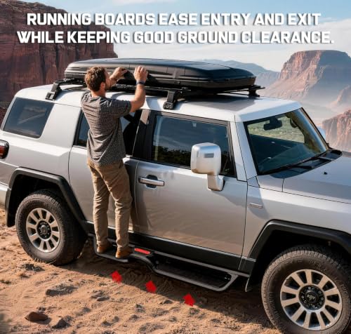 Image of COMNOVA Two-Stairs Running Boards for 2007-2014 Toyota FJ Cruiser