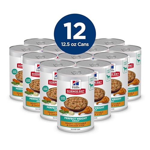 Hill's Science Diet Adult Perfect Weight Canned Dog Food, Hearty Vegetable & Chicken Stew 12 x 354 g Can image 5