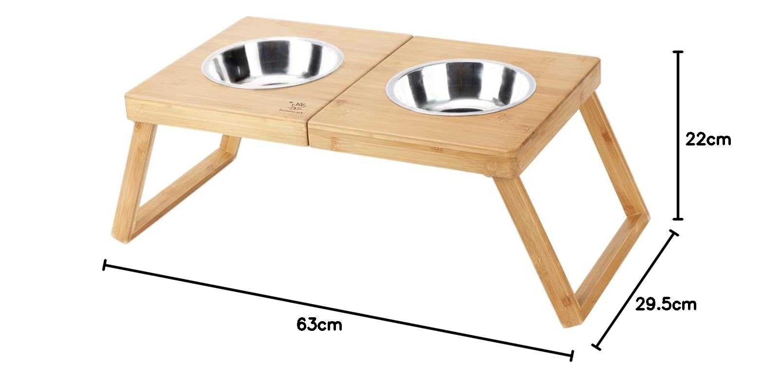 BESPORTBLE 1pieza Soporte De Doble Cuenco De Acero Inoxidable para Mascotas Comedero para Perros y Gatos para Alimentación De Comida y Agua
