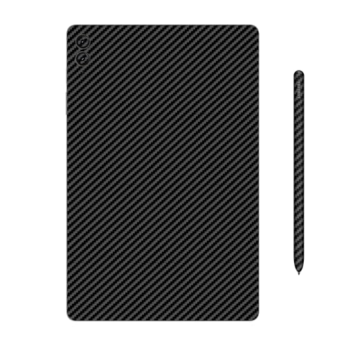 Image of Capes Tablet Skins Compatible with Samsung Galaxy Tab S9 FE Plus | Ultra-Thin Protective Film | Anti-Scratch Vinyl Decal Skin | Not Case /Cover (Carbon Fibre Black, Back Skin + S Pen Skin)