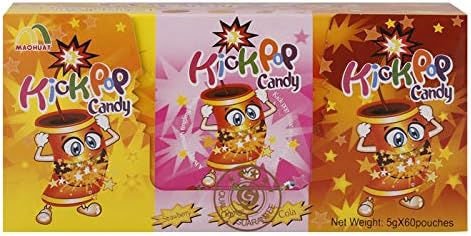 Maohuat Kick Pop Candy, 5 gm, 60 Pouches