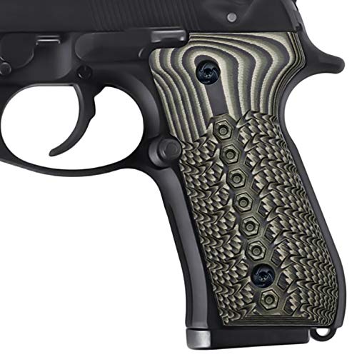Guuun Beretta 92fs Grips G10 Slim Mechanical Texture Full size M9 92A1 96A1 92 inox Grip