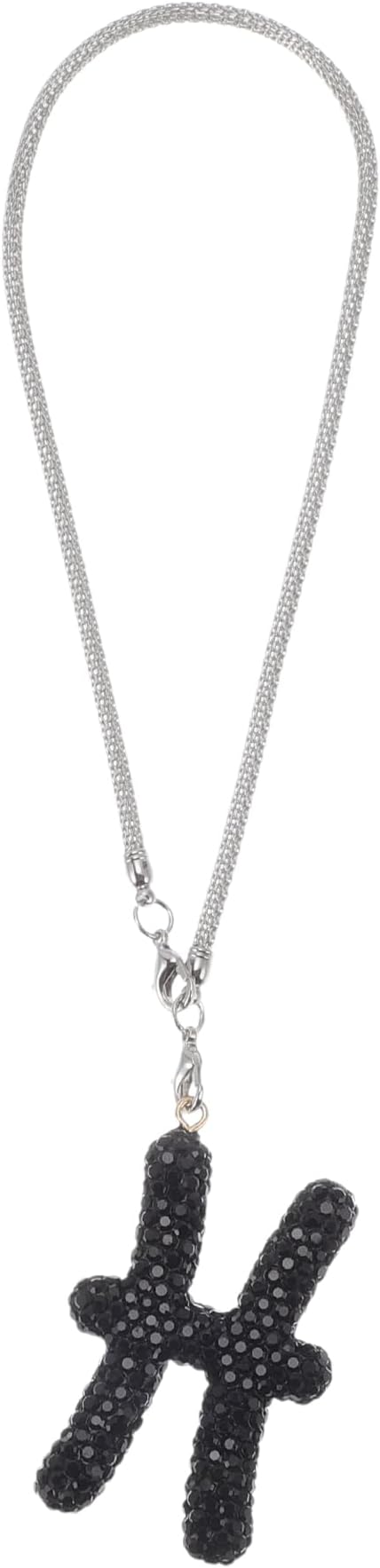 1 Pcs Metal Faux Rhinestone Pisces Faux Diamond Car Rear View Mirror Pendant Accessories Car Hanging Ornament Black