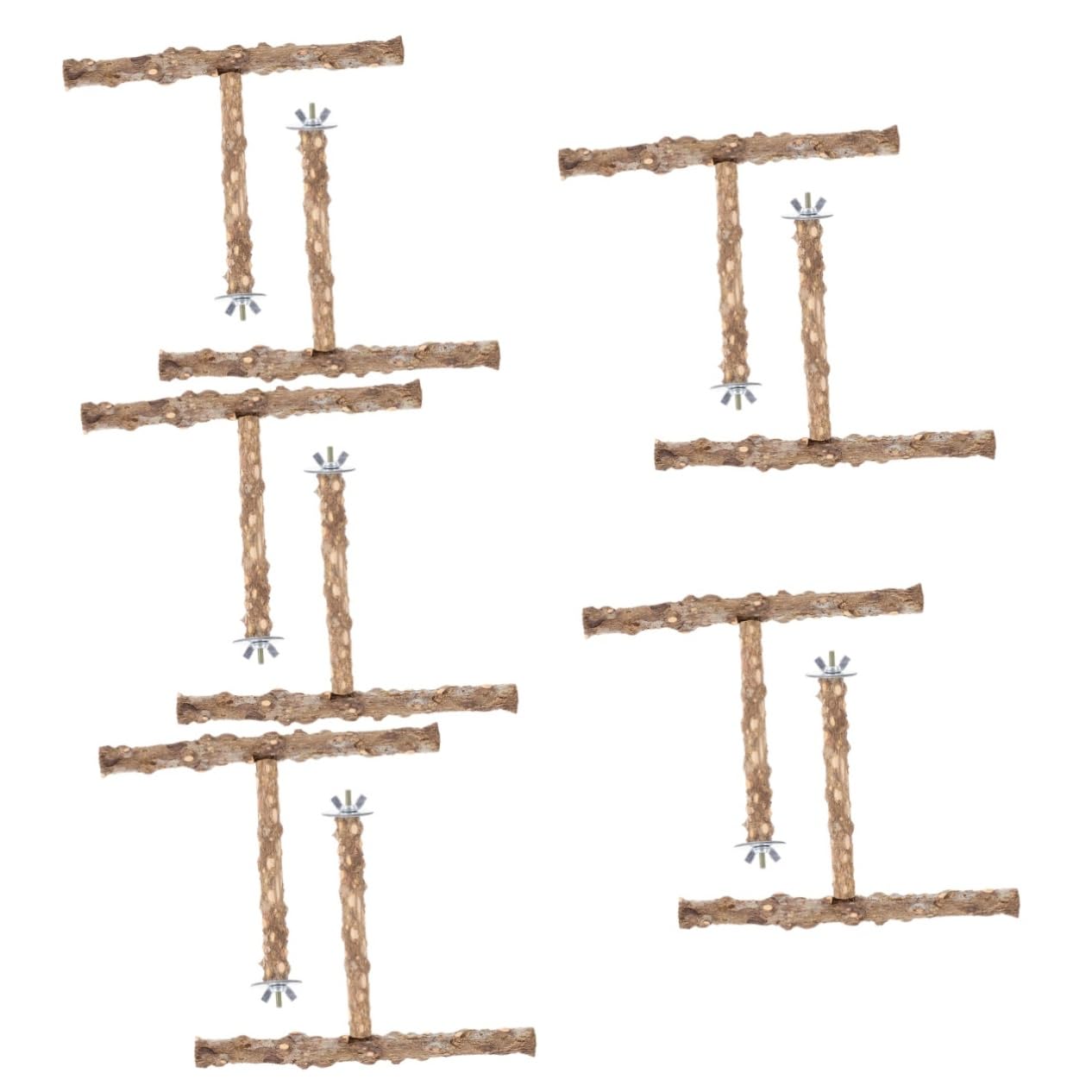 Kisangel 10pièces Perchoir à Oiseaux Naturel pour Oiseaux De Compagnie Bâtons De Meulage pour Perroquets Et Perruches Accessoire Exercice Jouet Interactif
