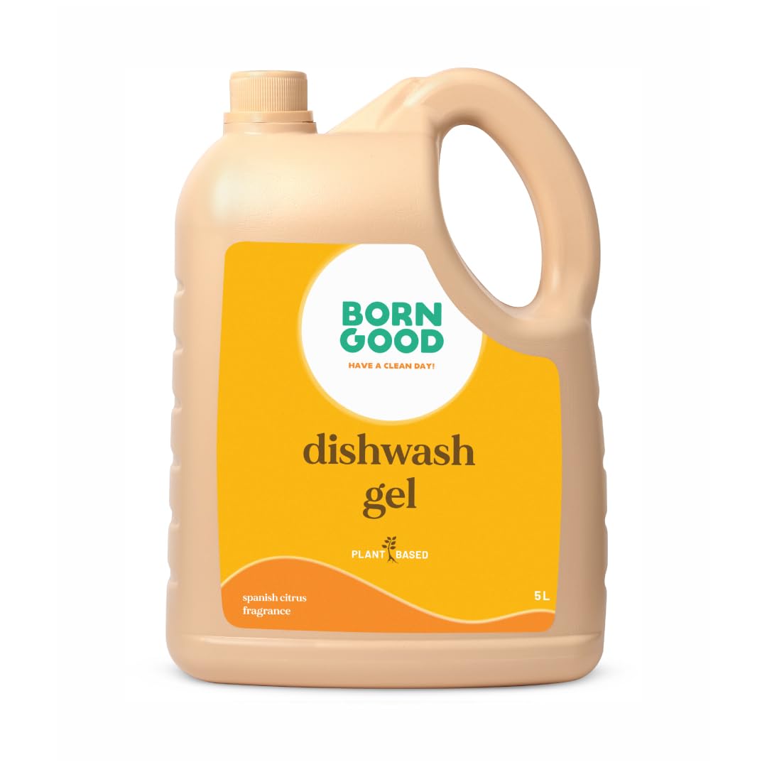Born Good Plant Based Dishwash Gel 5Ltr, Spanish Citrus Fragrance, Eco-Friendly, Non-Toxic, Biodegradable (B09JZGJ72Y) Amazon Price History, Amazon Price Tracker