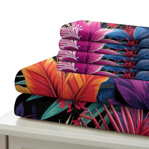 Parure de lit fleurs tropicales 3D pour sublimer votre chambre d'amis - 7