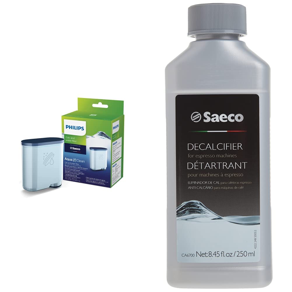 Philips Saeco AquaClean Filter Single Unit, CA6903/10, White, one Size & Philips Saeco Espresso