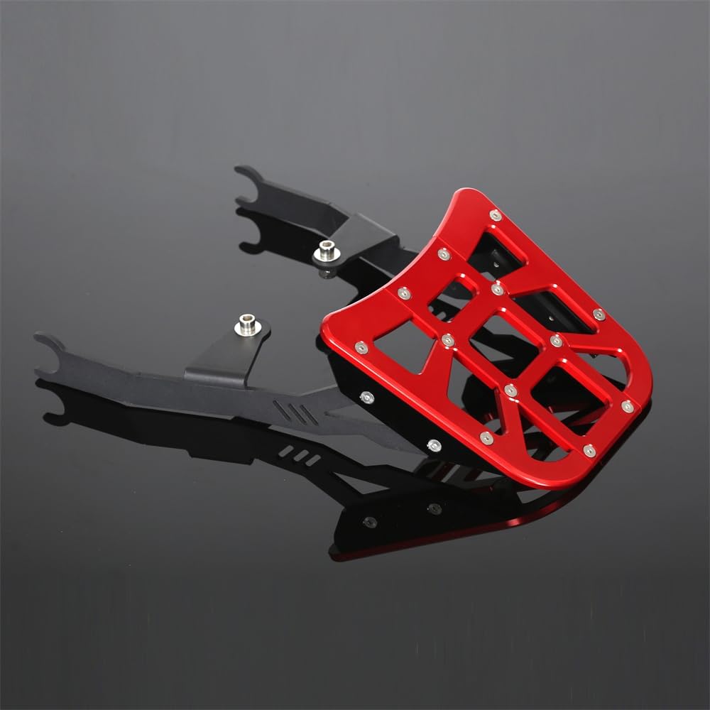 Monkey125 Rear Seat Top Tail Rack Luggage Storage Cargo Holder Plate Compatible for Monkey 125 2018-2024 CNC Motorcycle Rear Seat Extension Plate (Red)