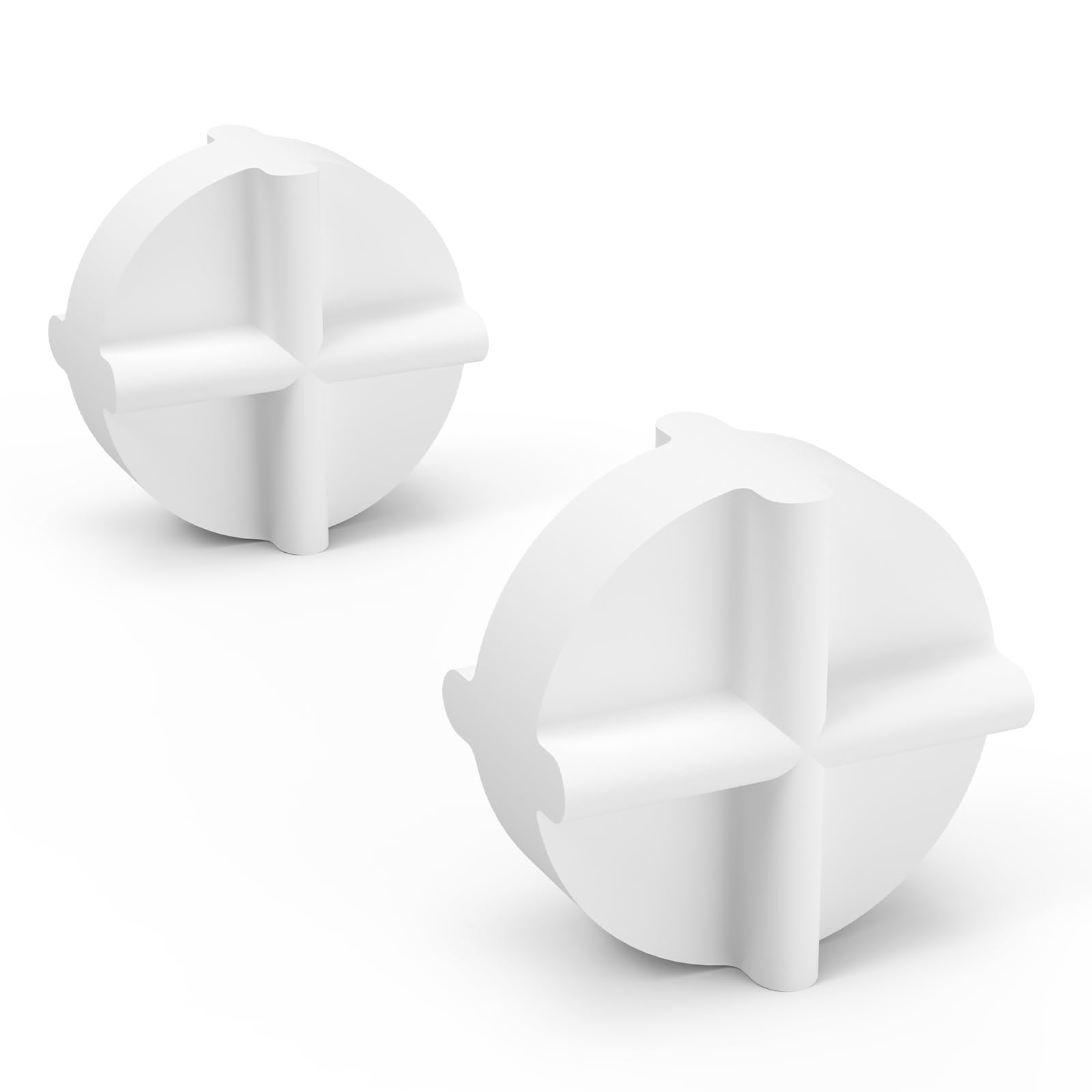 stonylab 2-Pack Double Cross Type Magnetic Stir Bar Set, 0.71 inch x 0.39 inch PTFE Coated White Stir Bars for Stirrers, Laboratory Stirrers, Mixing Applications