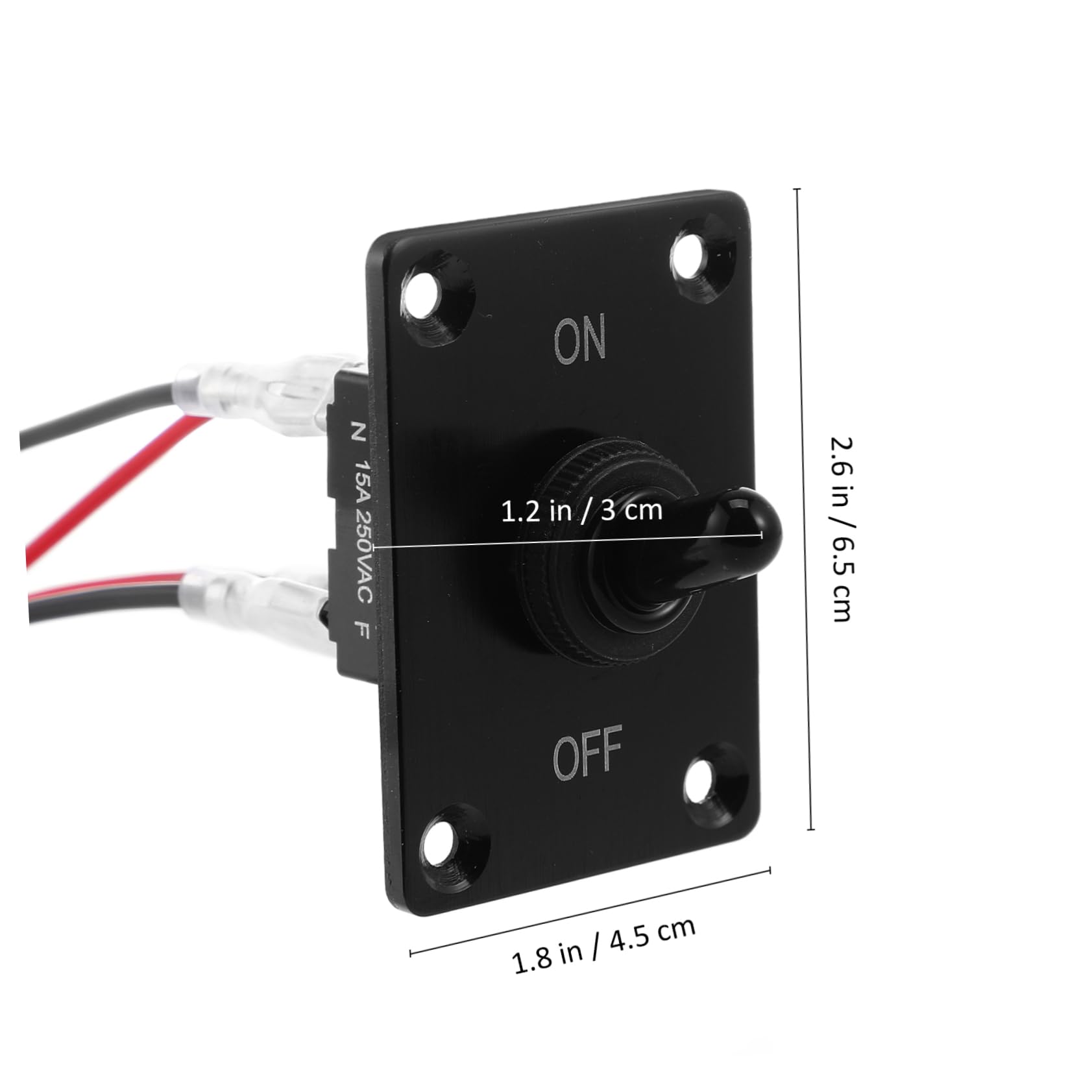 VOSAREA 1Set Rocker Toggle Switch with Protective Cover Heavy Duty Automotive Switch for Rvs Boats and Vehicles Reliable Off Operation Design Easy to Use