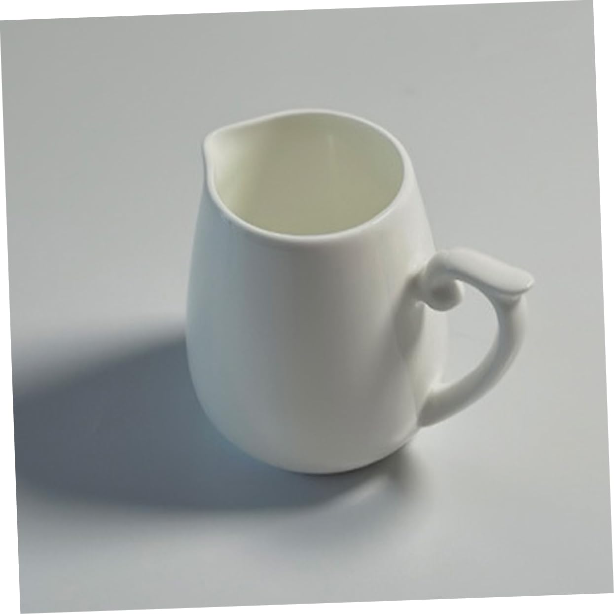 Alipis Latte Art Pitcher Bone China Milk Jug Ceramic Handle 160ml Milk Container for Decor