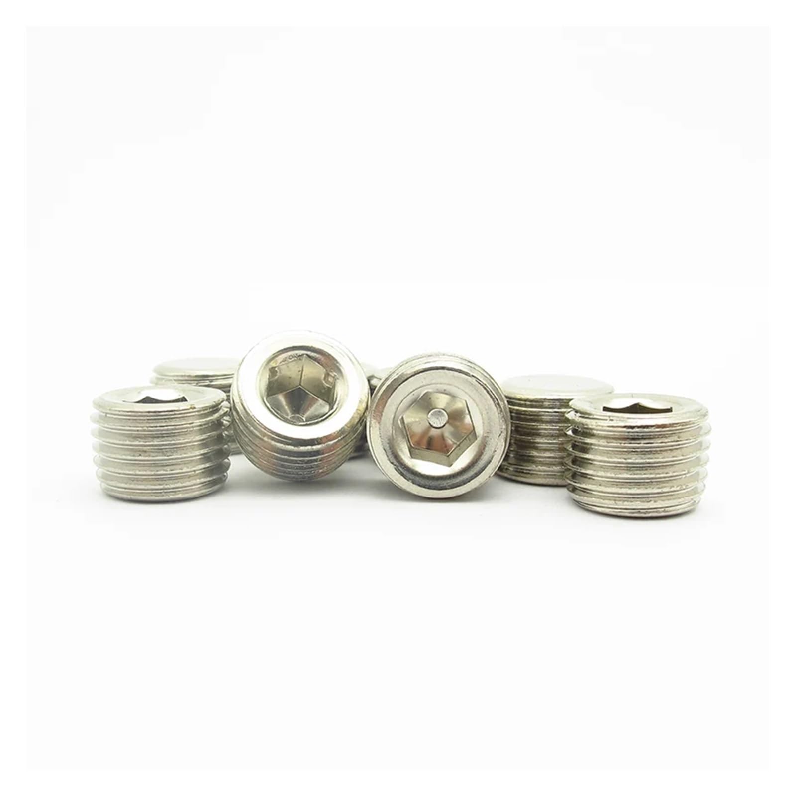 VXAXPOHZA 5PCS 1/8" BSP Male Thread Hex Socket End Cap Pipe Fitting Coupler Connector For Water Fuel Gas VXAXPOHZA