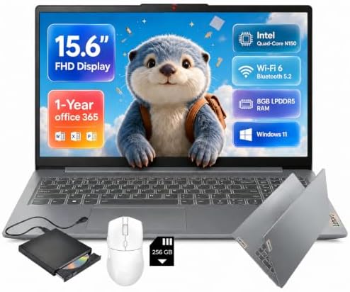 Lenovo IdeaPad Slim-3 15.6-inch Laptop - 1-Y Office 365, FHD, WiF...