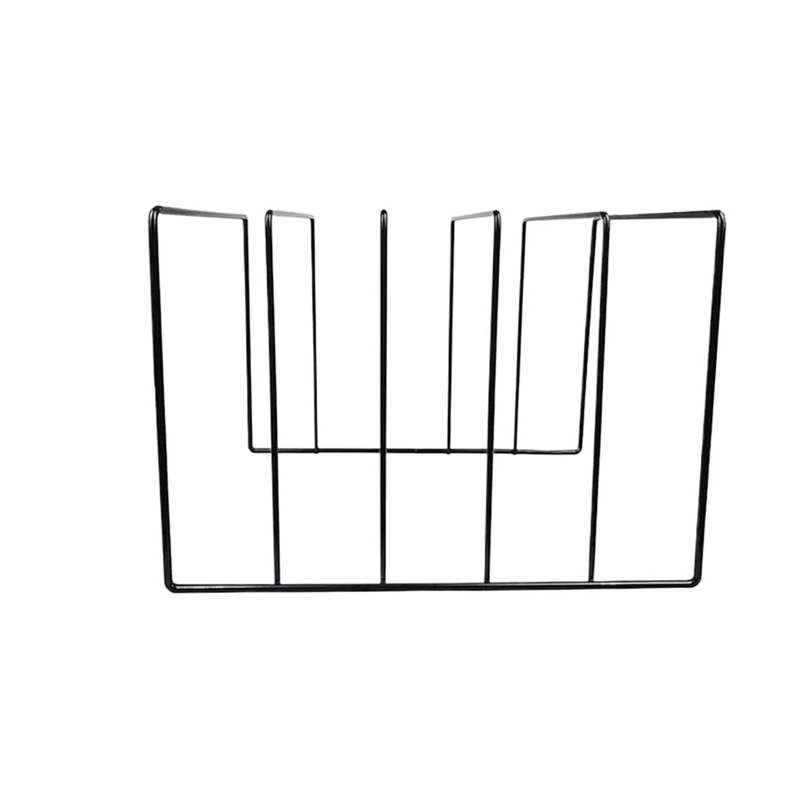 Porta Vinili Portadischi in Metallo Ferro Nero Portaoggetti da Tavolo Organizzatore di File Libri Scaffale Porta giornali Art for(L)