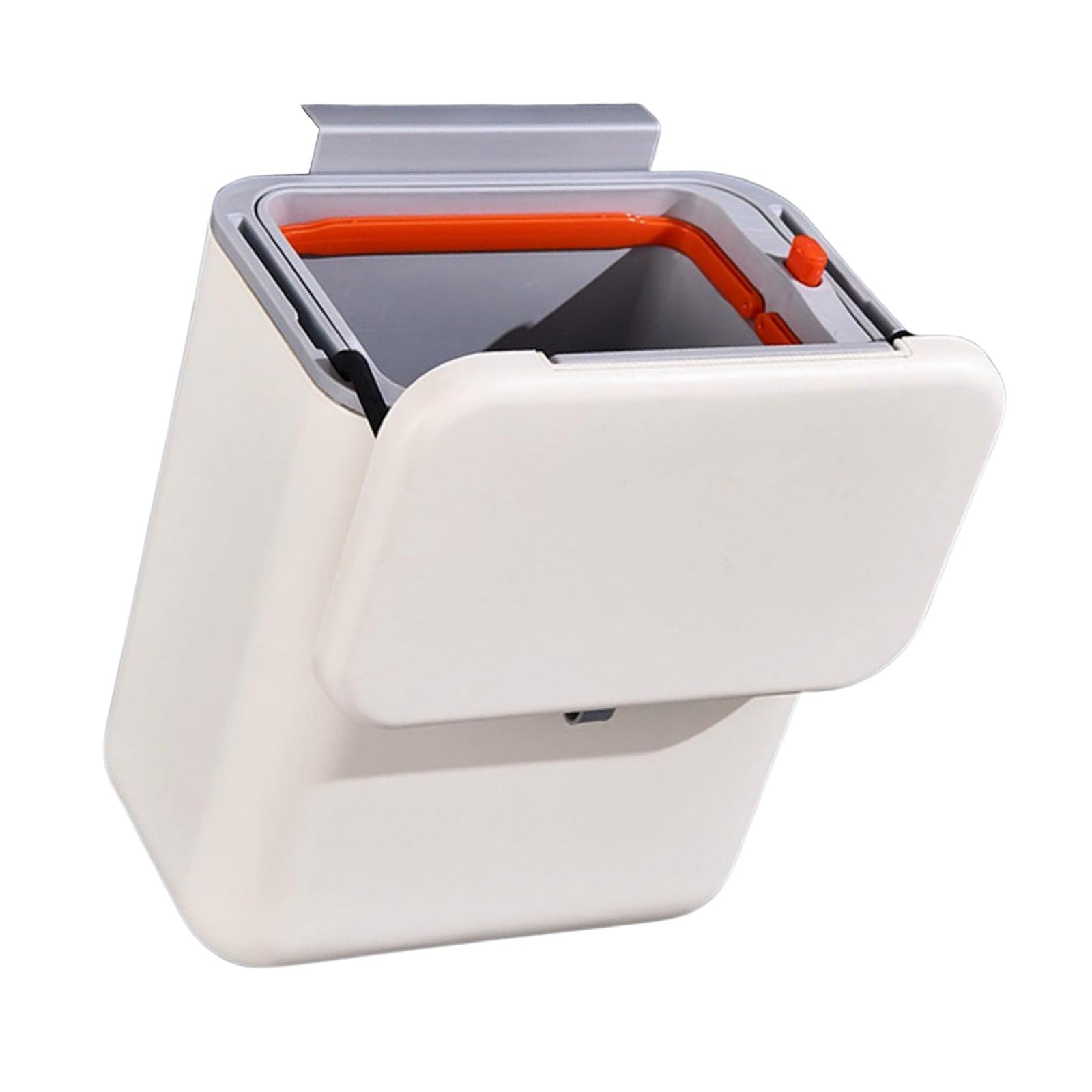 Buxuaaaa Wall Mounted Garbage Bin with Lid Kitchen Compost Bin for Kitchen and Bathroom Organization Trash Can with Lid