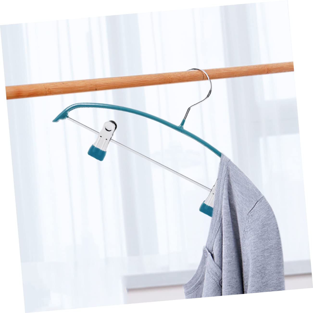Gruccia Antiscivolo Semicircolare Clip, 5 Pezzi, Pvc
