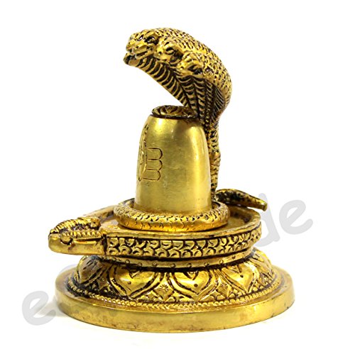 Shivling de latón para decoración o pooja miniatura 5