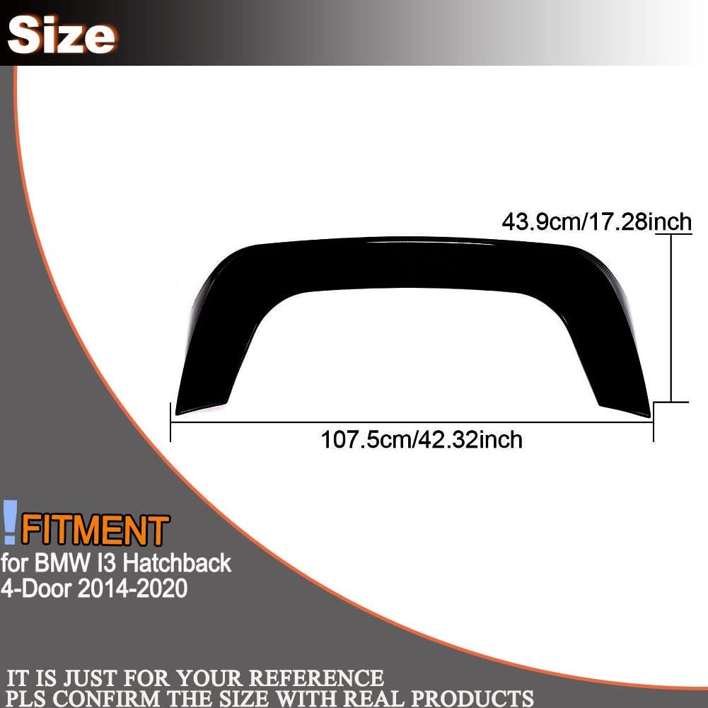MCARCAR KIT Rear Roof Spoiler Compatible with BMW I3 2014-2022 Hatchback 4-Door Gloss Black Rear Roof Window Top Wing Lip Factory Outlet