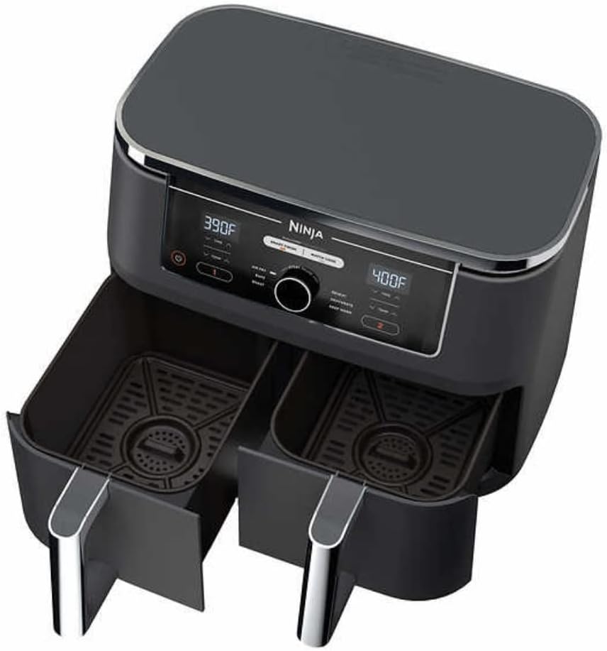 Ninja Foodi 6in1 10qt. XL 2Basket Air Fryer with DualZone Technology. AD350CO. Basket Air Fryer with 2 Independent Frying Baskets, Match Cook  Smart Finish to Roast, Broil, Dehydrate  More for