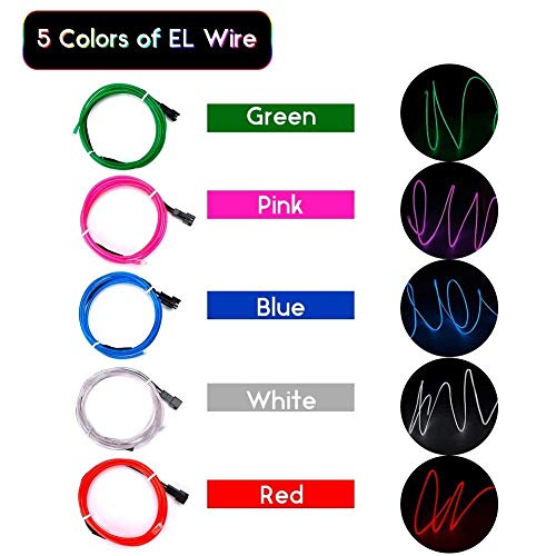 Aria el Wire neon Lights kit 2 pezzi 8 colori con