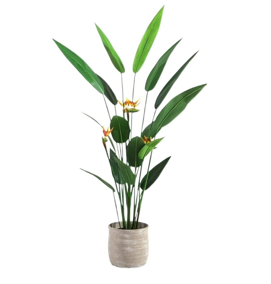 AYCDL Artificial Tree Plants Artificial Plant Decoration Heaven Bird Artificial Tree Green Leaf Auspicious Bird Fake Trees For Indoor Decoration Decoration Artificial,Blue-120c,Blue-180cm