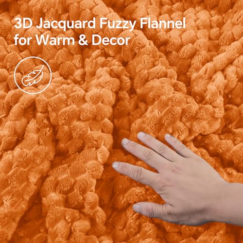 Image of BEDELITE Fluffy King Size Comforter Set - Burnt Orange Fleece Soft Comforter for King Size Bed, Luxury Warm Bedding Set for Winter, Fuzzy Bed Set 3 Pieces (1 Comforter, 2 Pillowcases)