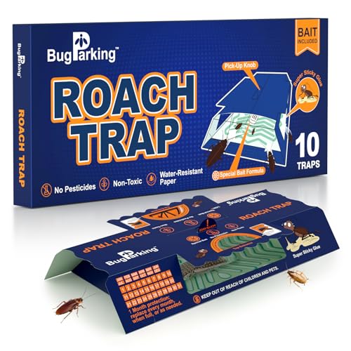 Roach Traps Indoor Sticky Glue Traps for Roaches Cockroach Trap Indoor Home Roach Motels Trap (10 Traps)