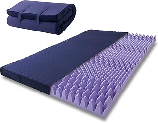 アイリスオーヤマ マットレス セブンフィットマットレス 8cm 日本製ウレタン 7ゾーン 3種類の硬さ 高通気性 高耐久性 折りたたみ可 セミダブル UMPZ78-SD ネイビー