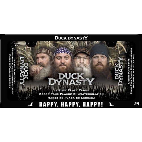 Duck Dynasty 6x12 Plastic License Plate Frame- "Happy Happy Happy"
