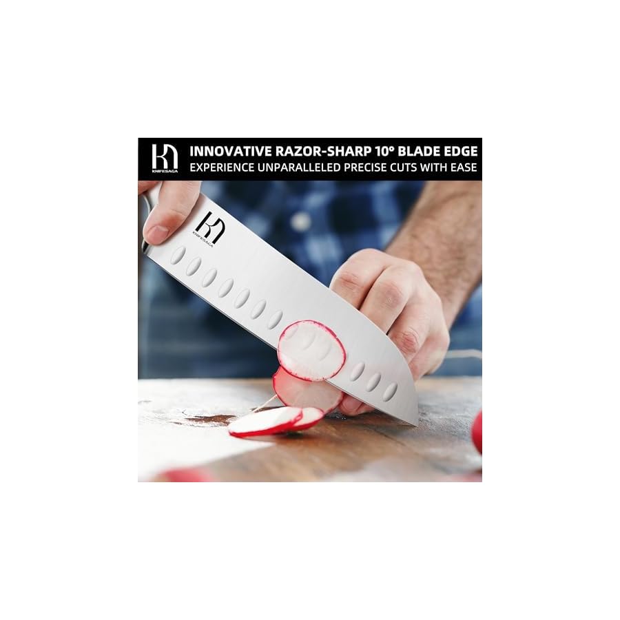 Santoku-Knife-7-Inch-Japanese-Professional-Chef-knife-High-Carbon-Stainless-Steel-Razor-Sharp-Chefs-Kitchen-Knife-Vegetable-Chopping-Knife-for-Cooking-With-Full-tang-Handle-White KnifeSaga Santoku Knife 7 Inch, Japanese Professional Chef knife High Carbon Stainless Steel, Razor Sharp Chefs Kitchen Knife, Vegetable Chopping Knife for Cooking With Full-tang Handle, White