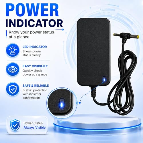 Image of 5V 2A DC Power Adapter for WiFi Router, LED Strip Light, DVR, NVR, Set-Top Boxes and More, Universal DC Power Supply (5Volt 2Amp)