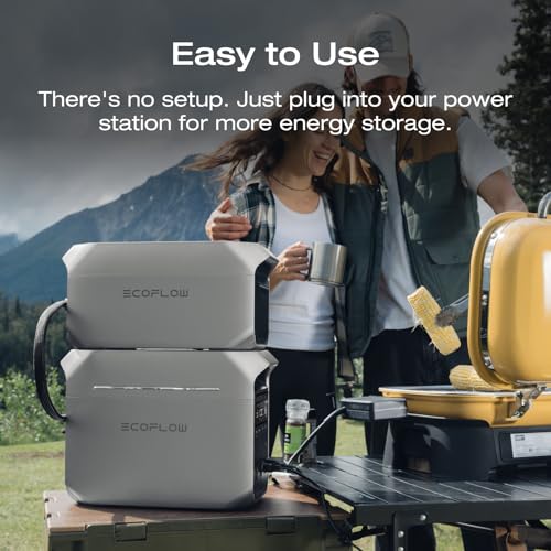 Image of EF ECOFLOW Delta 3 Series Smart Extra Battery, 1024Wh LiFePO4 Expansion Battery for Power Station Delta 2 /Delta 3 /Delta 3 Plus /Delta 3 1500
