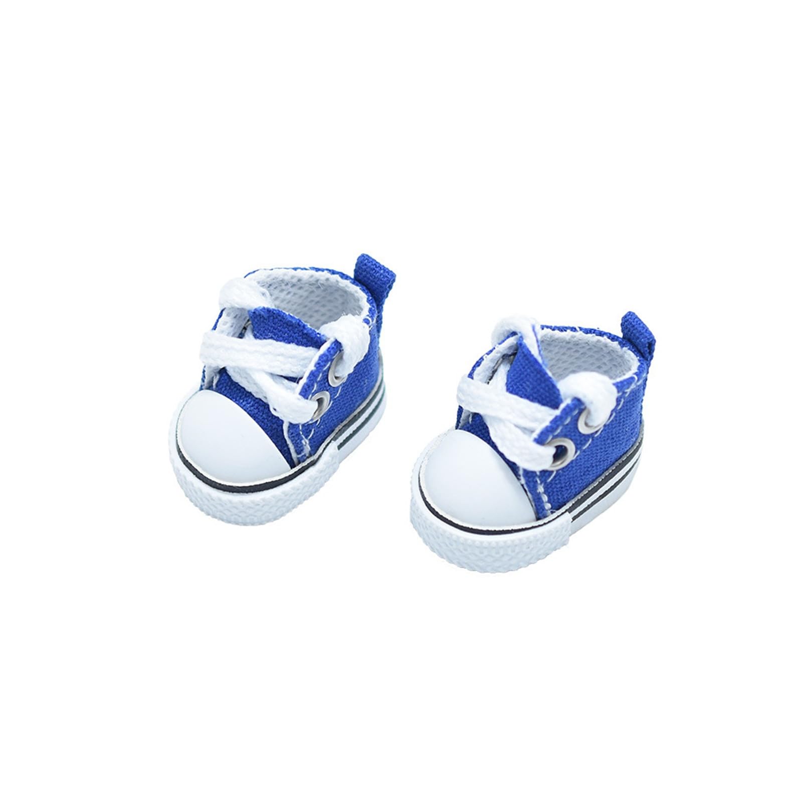 17cm Dolls Shoes, Lace-Up Canvas Sneakers Mini Shoes for 17cm Dolls, Fingerboard Shoes, Mini Finger Shoes, Clothing Accessory for 6.7in Dolls (1 Pair of ) Mqs913 (Blue, 3.5x2cm)