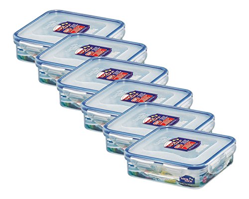 ZIP Premium Gefrierdose | Vorratsdose | Frischhaltedoese | Frischhaltebox | 600 ml | Lock&Lock HPL822-6er Set Cover