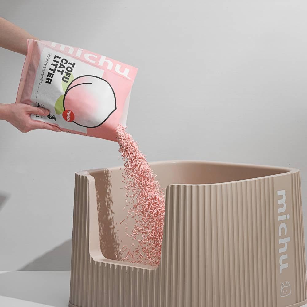 Michu Arena para gatos de tofu para gatos, la mejor arena para gatos, arena natural aglutinante para gatos, 2.5 kg/2,494.8 g, 5 aromas (Ocean Fresh, paquete de 2)