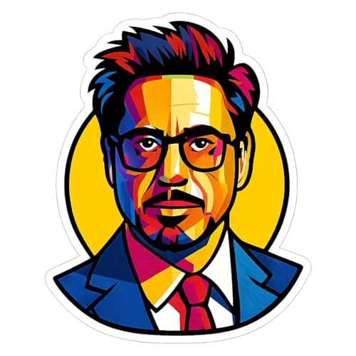 Robert Downey Jr Pop Art Sticker (2.5" x 3.25")