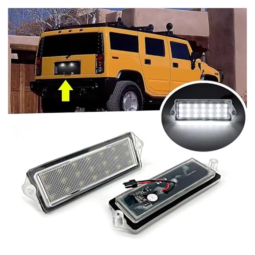 Luz matrícula LED coche Hummer H2 2003-2007 recambio lámpara trasera 4