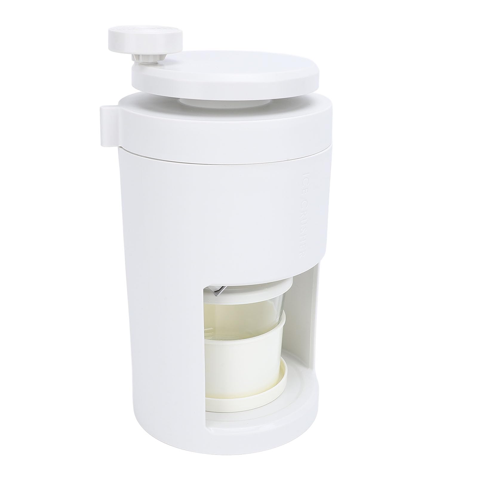 Máquina de Afeitar de Hielo Manual para el Hogar y Eventos Máquina de Afeitar de Hielo Portátil Compacta con Vaso de Vidrio para Batidos Hoja 40Cr13