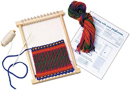 Harrisville Designs Friendly Loom Peg Loom Hardwood, Weaving Crafts for Kids Age 6 and up