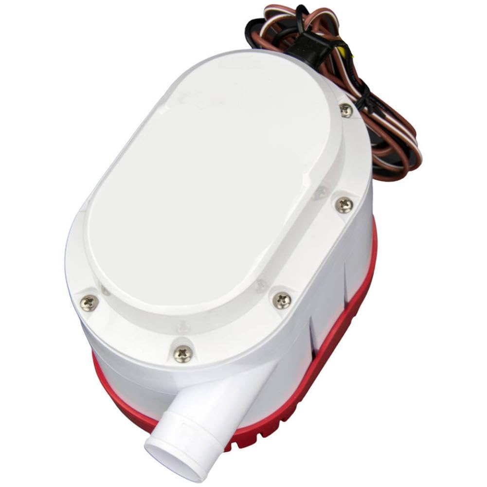 Automatische Bilgenwasserpumpe for Tauchboote | 2000GPH 12V/24 mit Schwimmerschalter Marine-Bilgenpumpe, kompatibel mit Booten(12V)
